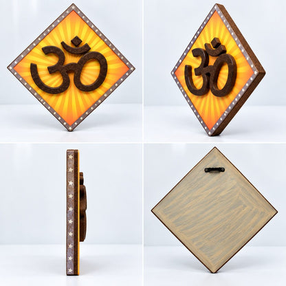Handcrafted Cow Dung Om Wall Hanging | Eco-Friendly Spiritual Home Décor | Traditional Indian Wall Plaque