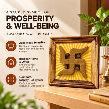 Handcrafted Swastika Wall Hanging Made from Cow Dung