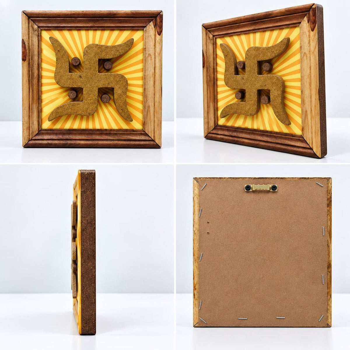 Handcrafted Swastika Wall Hanging Made from Cow Dung