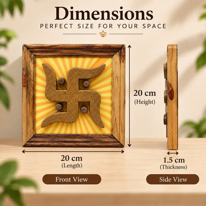 Handcrafted Swastika Wall Hanging Made from Cow Dung